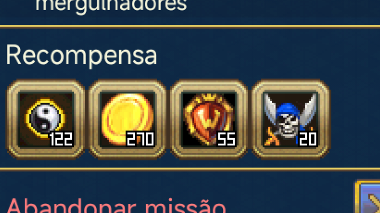 Ganho de experiência em missões