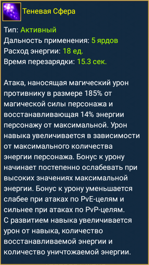 Описание сферы чк не совпадает с механикой
