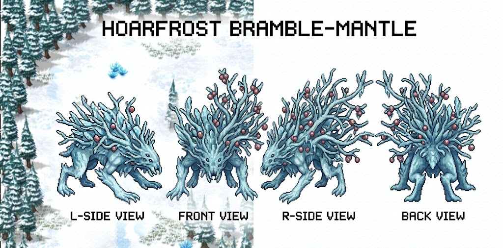 Nickname: Gravedogs Realm: EU-Emerald Monster Name: Hoarfrost Bramble-Mantle